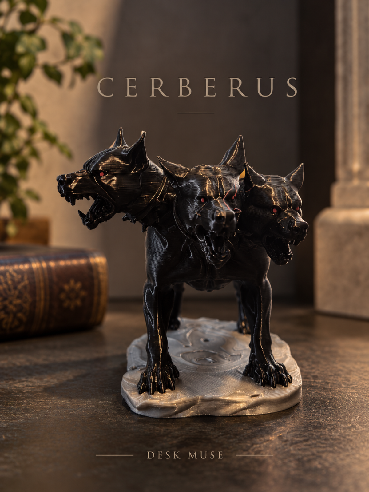 3 Başlı Cerberus Dekoratif Figür