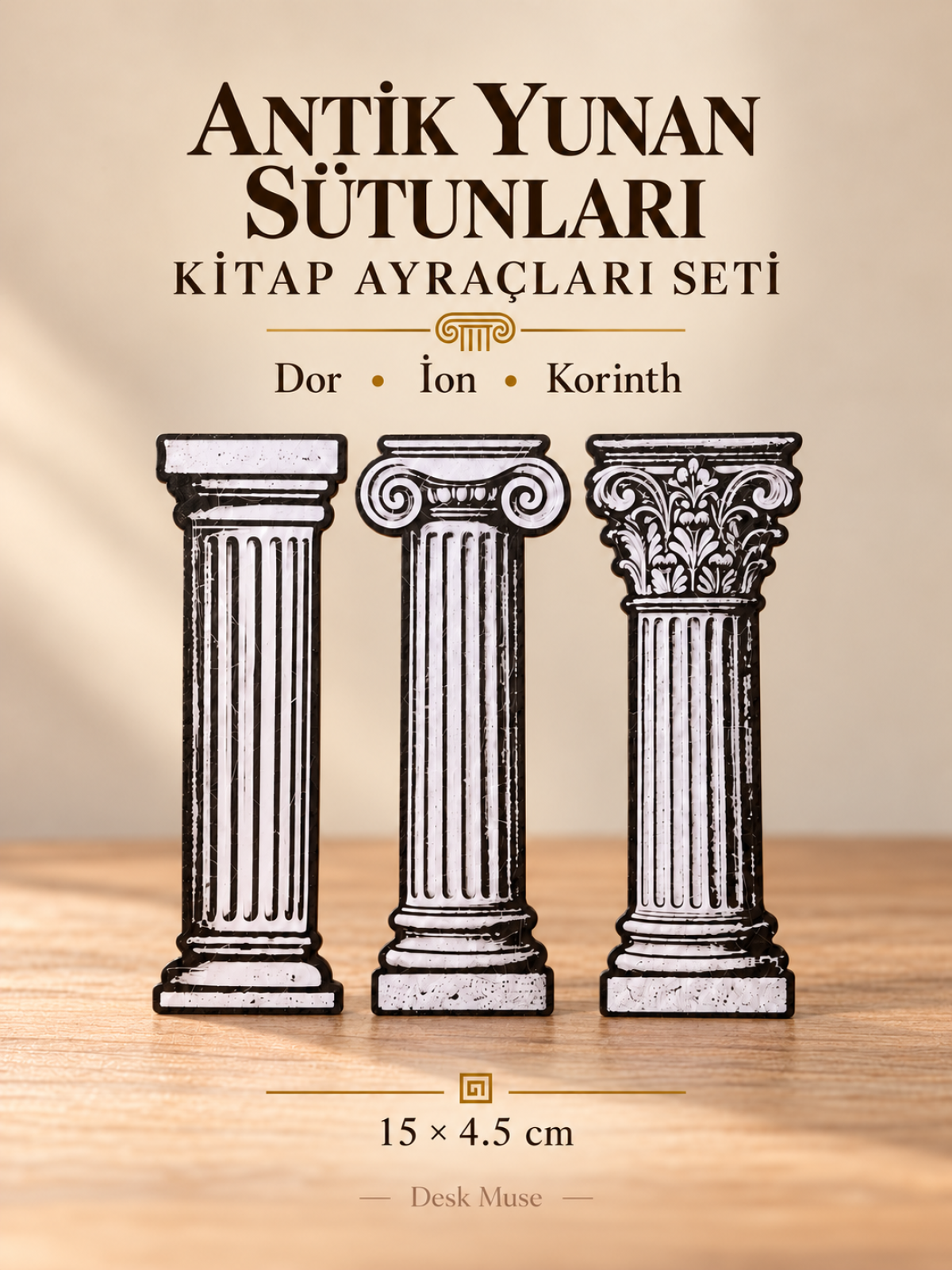 Antik Yunan Sütunları Kitap Ayraçları Seti