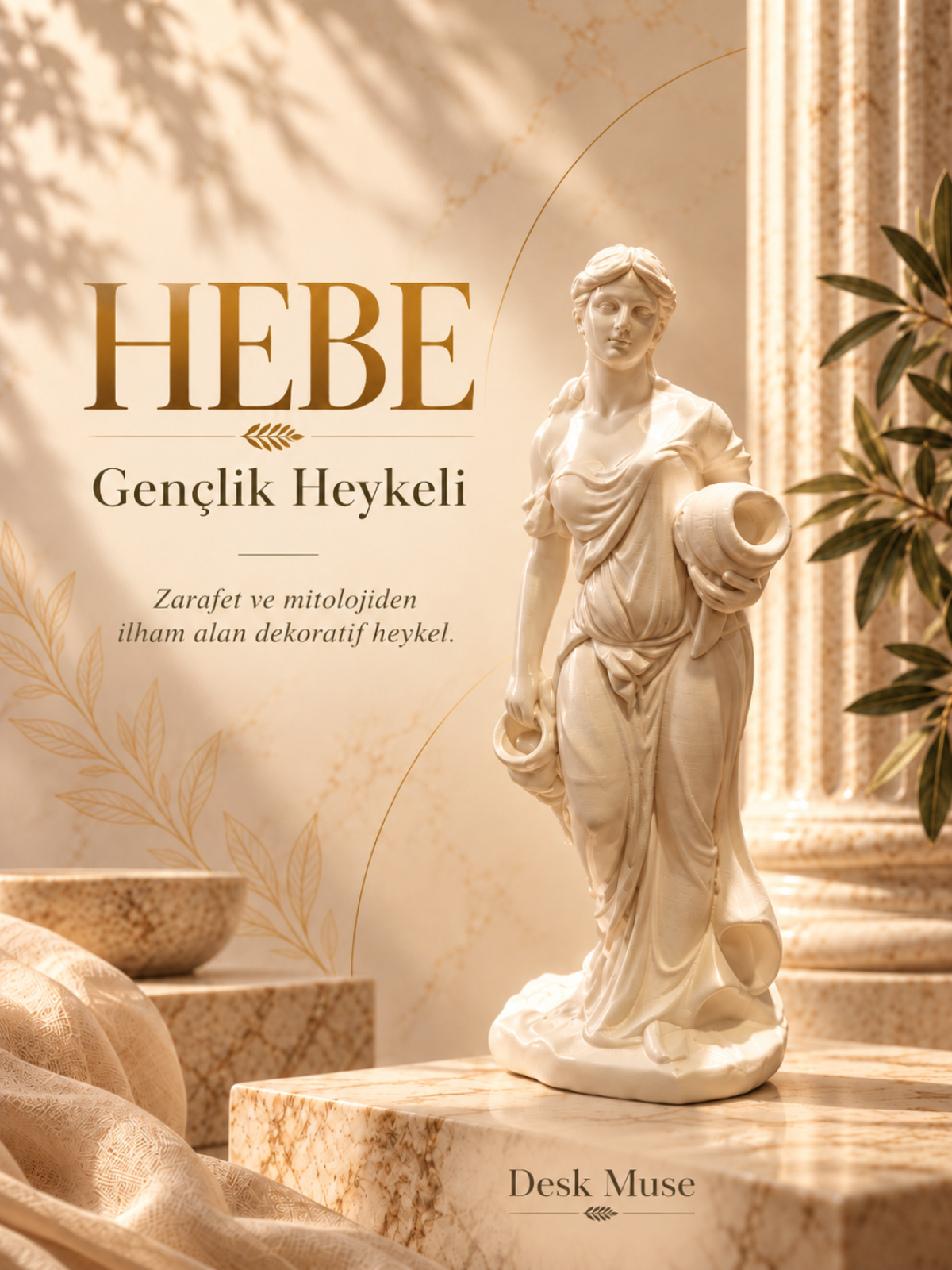 Hebe – Antik Yunan Gençlik Tanrıçası Dekoratif Heykel