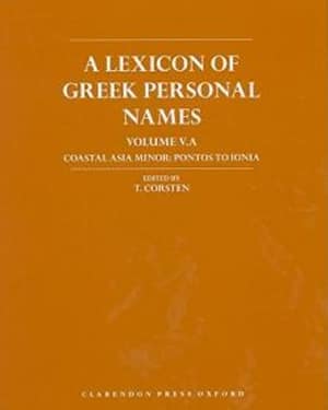 A Lexicon of Greek Personal Names