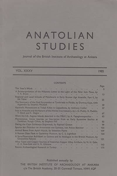 Anatolian Studies XXXV