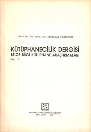 Kütüphanecilik Dergisi 2 Belge Bilgi Kütüphane Araştırmaları
