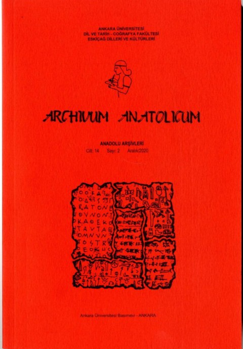 Archivum Anatolicum / Anadolu Arşivleri 14/2