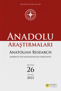 Anadolu Araştırmaları Sayı 26 Anadolu Araştırmaları Sayı 26