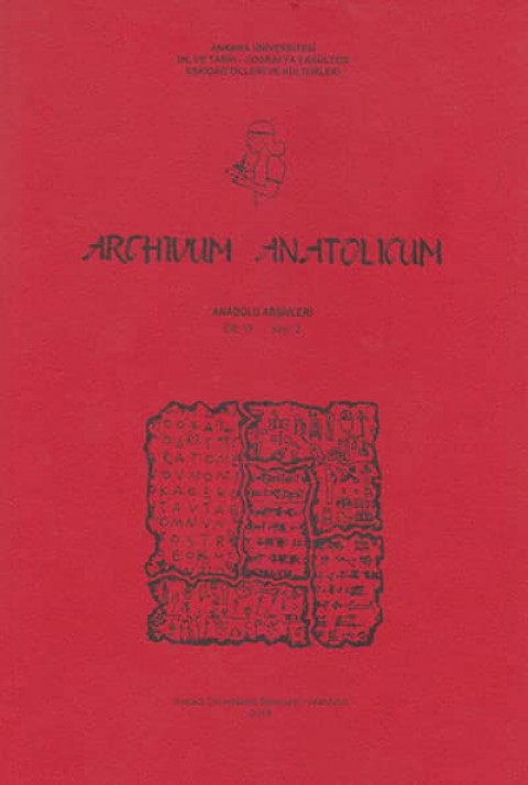Archivum Anatolicum / Anadolu Arşivleri 13/2