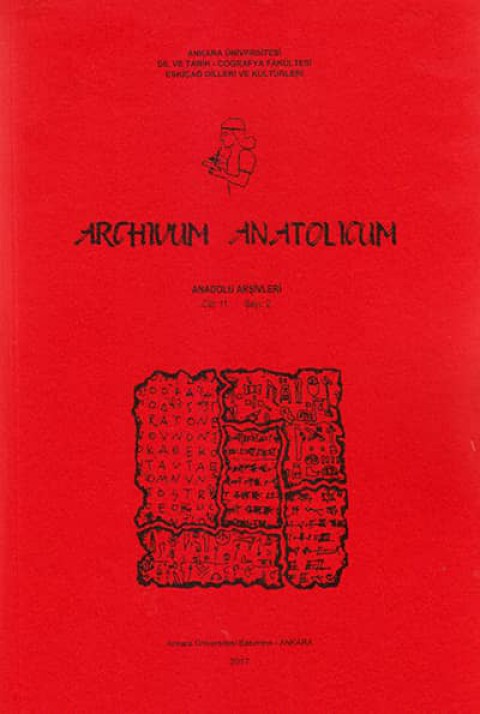 Archivum Anatolicum / Anadolu Arşivleri 11/2