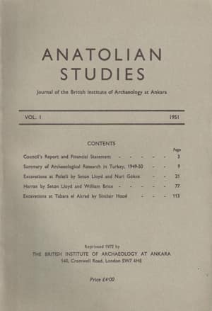 Anatolian Studies Vol. 1, 1951