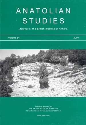 Anatolian Studies Vol. 54, 2004