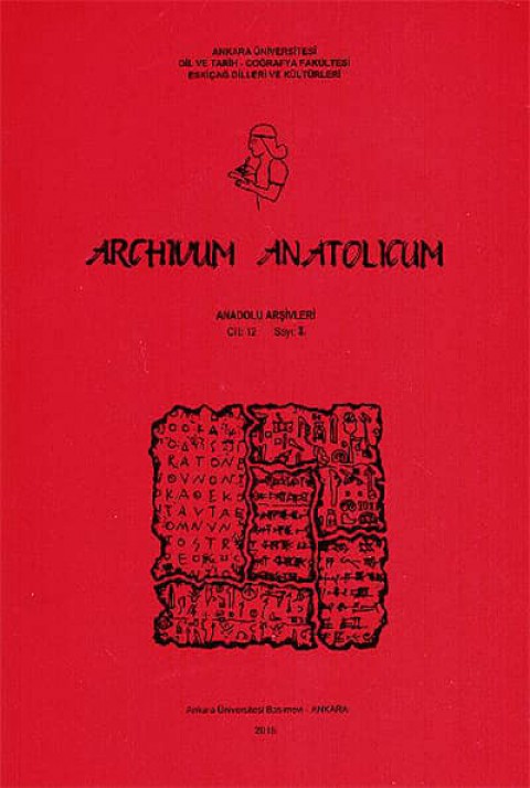Archivum Anatolicum / Anadolu Arşivleri 12/2