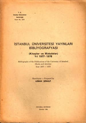 İstanbul Üniversitesi Yayınları Bibliyografyası (Kitaplar ve Makaleler) Yıl 1977-1978