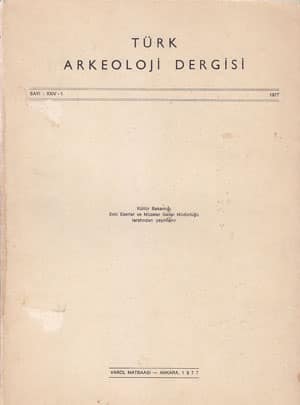 Türk Arkeoloji Dergisi Sayı XXIV-1 (1977)